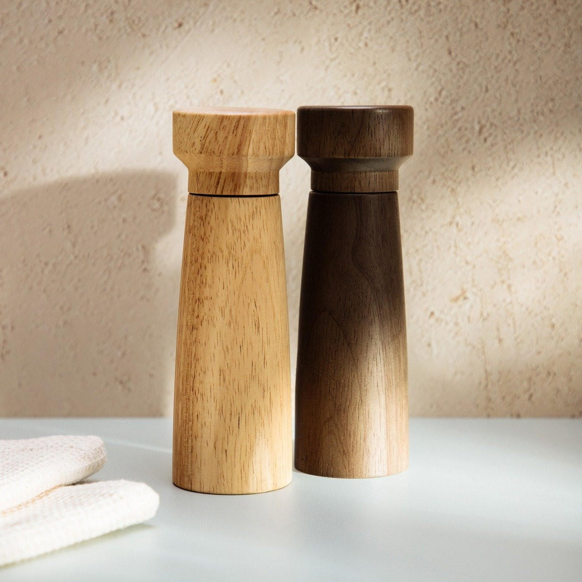 GEWÜRZMÜHLE Kabana 17,5 cm 2er-Set - Naturfarben, Holz (7/17/7cm) - Homla