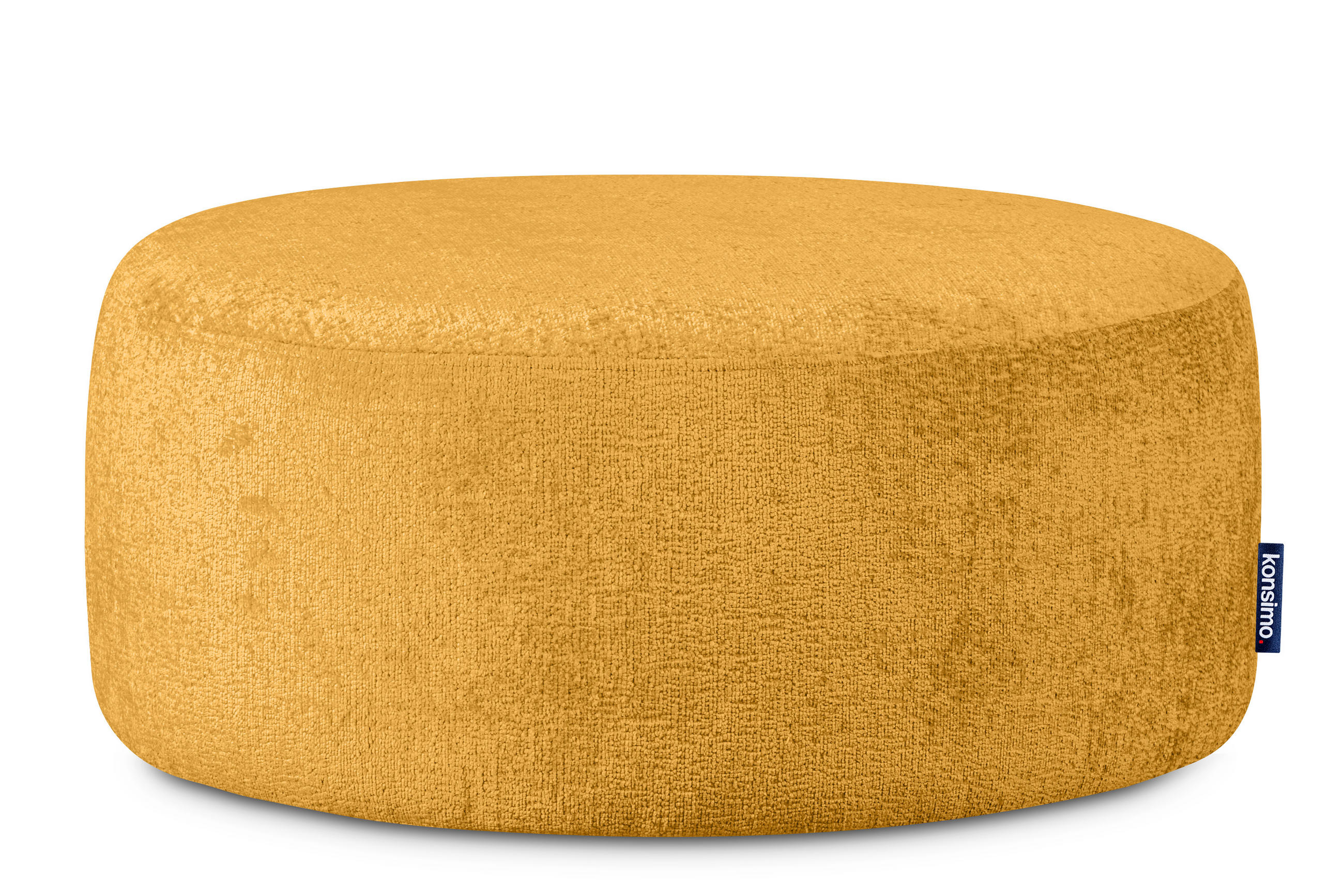 SITZHOCKER RAGGI mit 360° Drehfunktion, Senfgelb - Hellgelb, Textil (80/36/80cm) - KONSIMO®