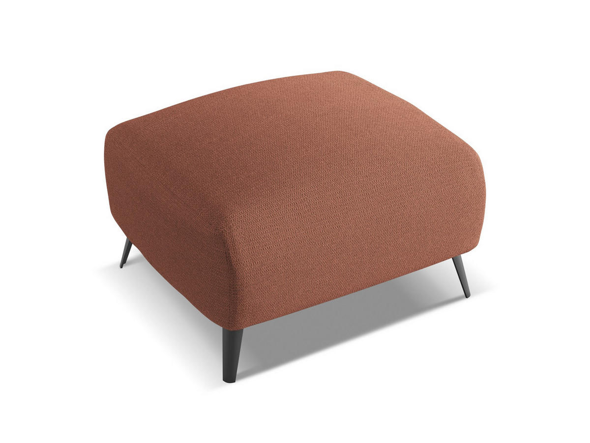 POUF Chenille Stoff Pink - Pink/Hellrosa, Textil/Metall (65/44/65cm) - Makamii