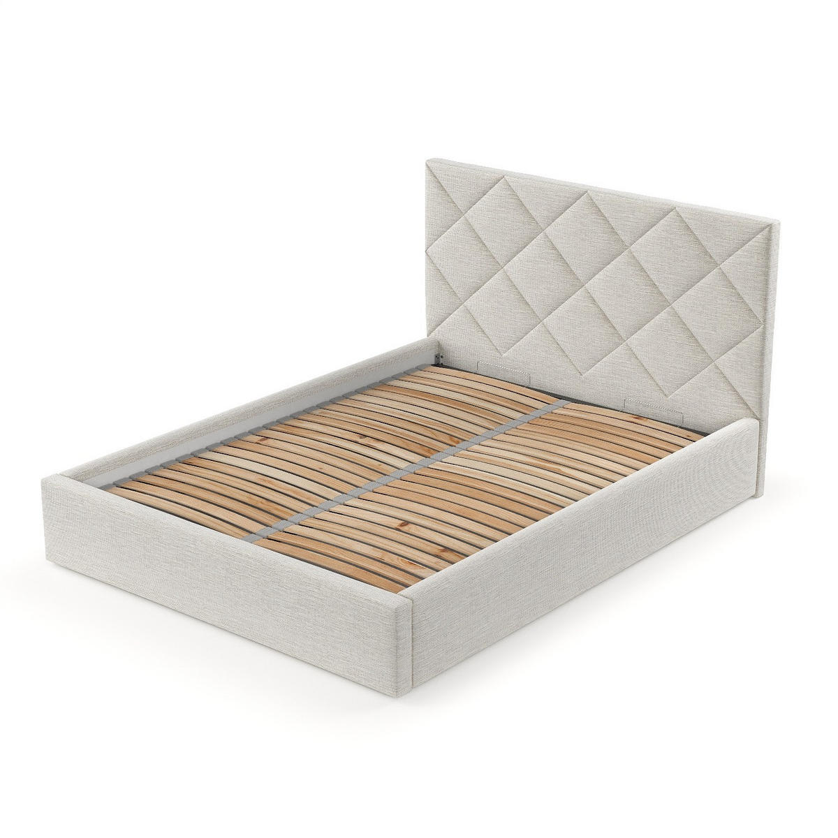 POLSTERBETT Torno 180/200 cm Beige im Inari Stoff - Beige/Schwarz, Holz/Holzwerkstoff (180/200cm) - AltaBeds