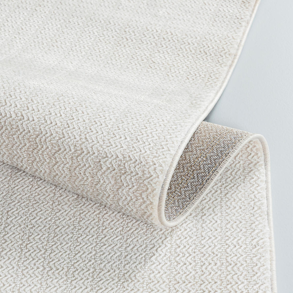 TEPPICH Weiß Modern Geometrisch - Rechteckig Minimalistisch - 250 x 350 cm - Creme/Weiß, Textil (250/350cm) - Mazovia