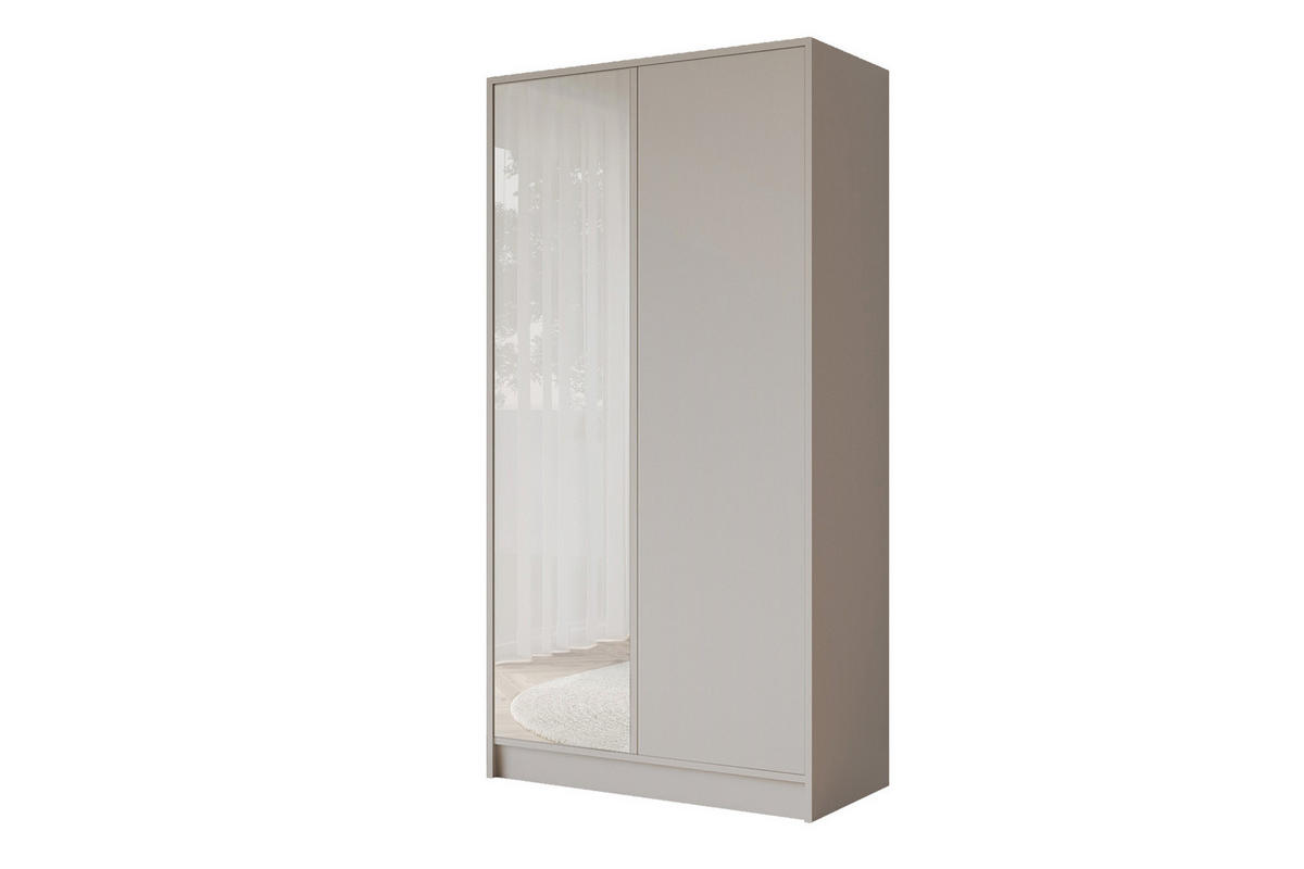 KLEIDERSCHRANK - LUSSO - 102 - Kaschmir - Kaschmir/Goldfarben, Holzwerkstoff (102/200/51cm) - ALTDECOR