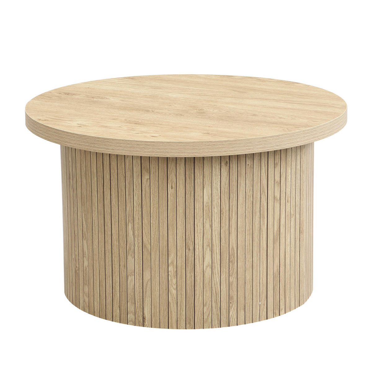 SADA konferenčních stolků 66/66/40 cm přírodní z MDF zasouvací - přírodní, kompozitní dřevo (66/66/40cm) - OKWISH