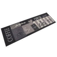 KÜCHENTEPPICH Waschbar Coffee Schwarz 60/180 Cm Samt - Schwarz, Kunststoff (60/180cm) - vidaXL
