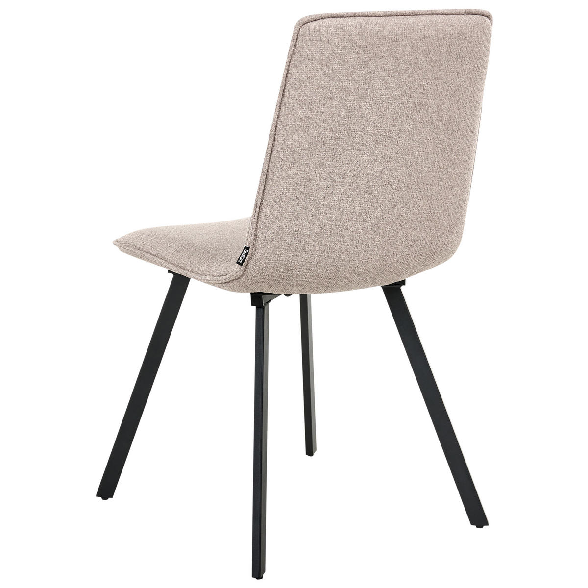 ESSZIMMERSTUHL 2er-Set Stoff Hellbraun Carver - Hellbraun, Textil (47/89/58cm) - Beliani