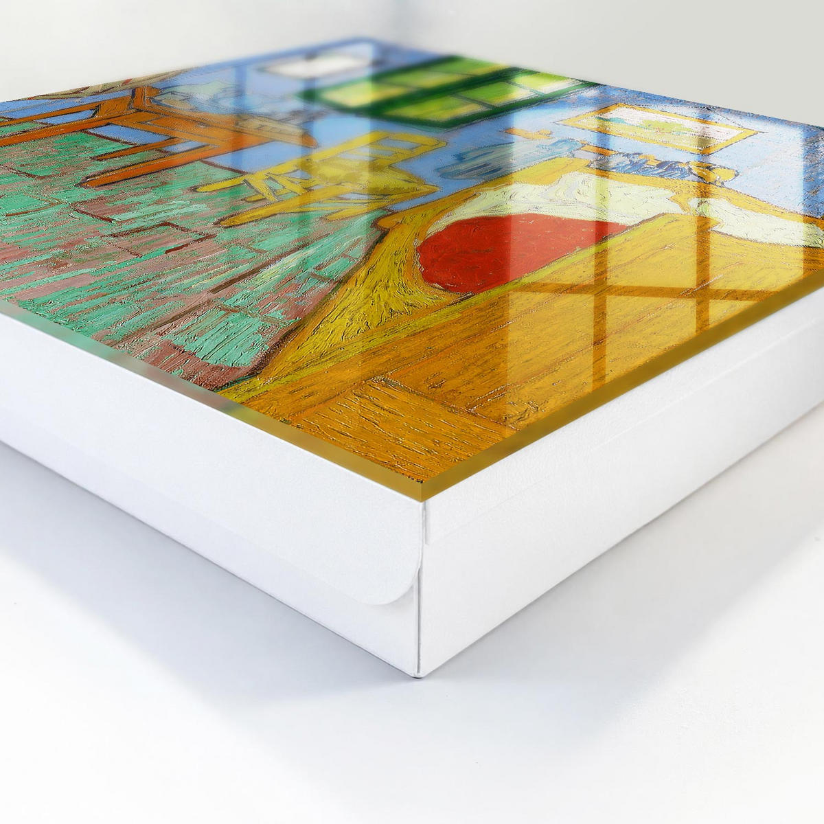 SCHLÜSSELBOX Weiß 30x30 cm – Türöffnung nach rechts - Gemütliches Zimmer - Blau, Metall (30/30/5cm) - TULUP