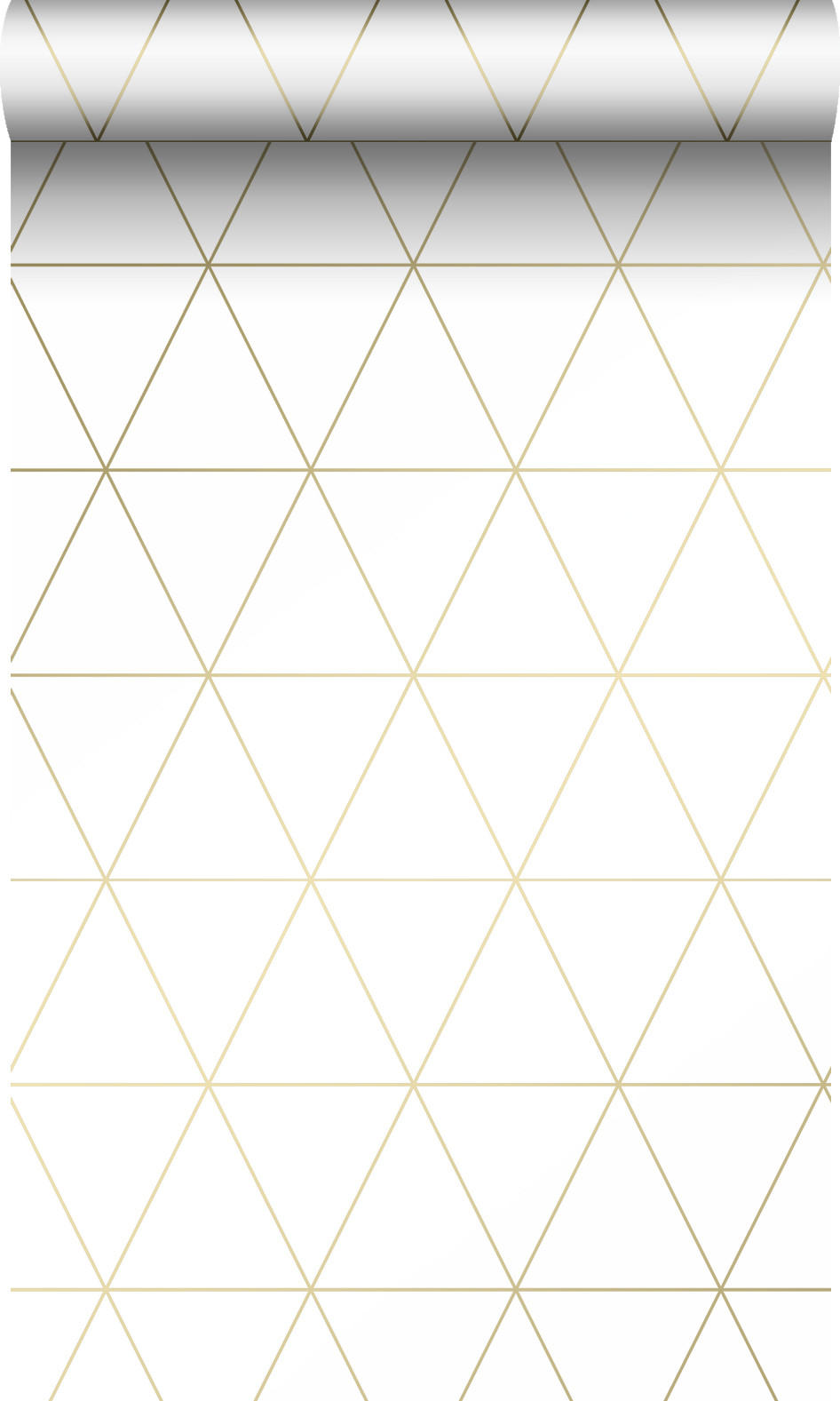 TAPETE grafische Dreiecke 53 cm x 10.05 m - Weiß, Papier (53/1000cm) - Origin Wallcoverings