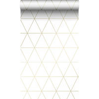 TAPETE grafische Dreiecke 53 cm x 10.05 m - Weiß, Papier (53/1000cm) - Origin Wallcoverings