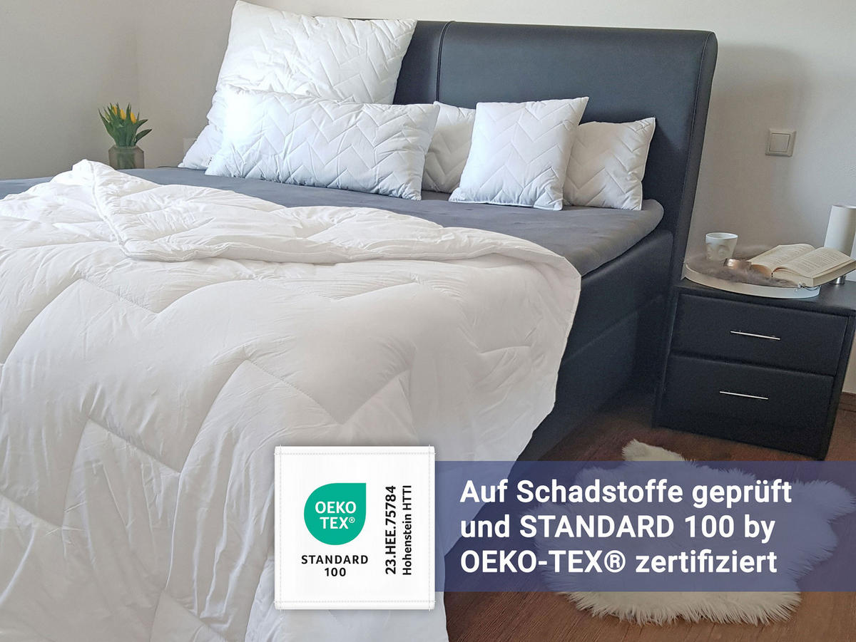 BETTDECKE, 135x200 cm, 50% Polyester, 50% Baumwolle, Weiß - Weiß, Textil (135/200cm) - Zollner