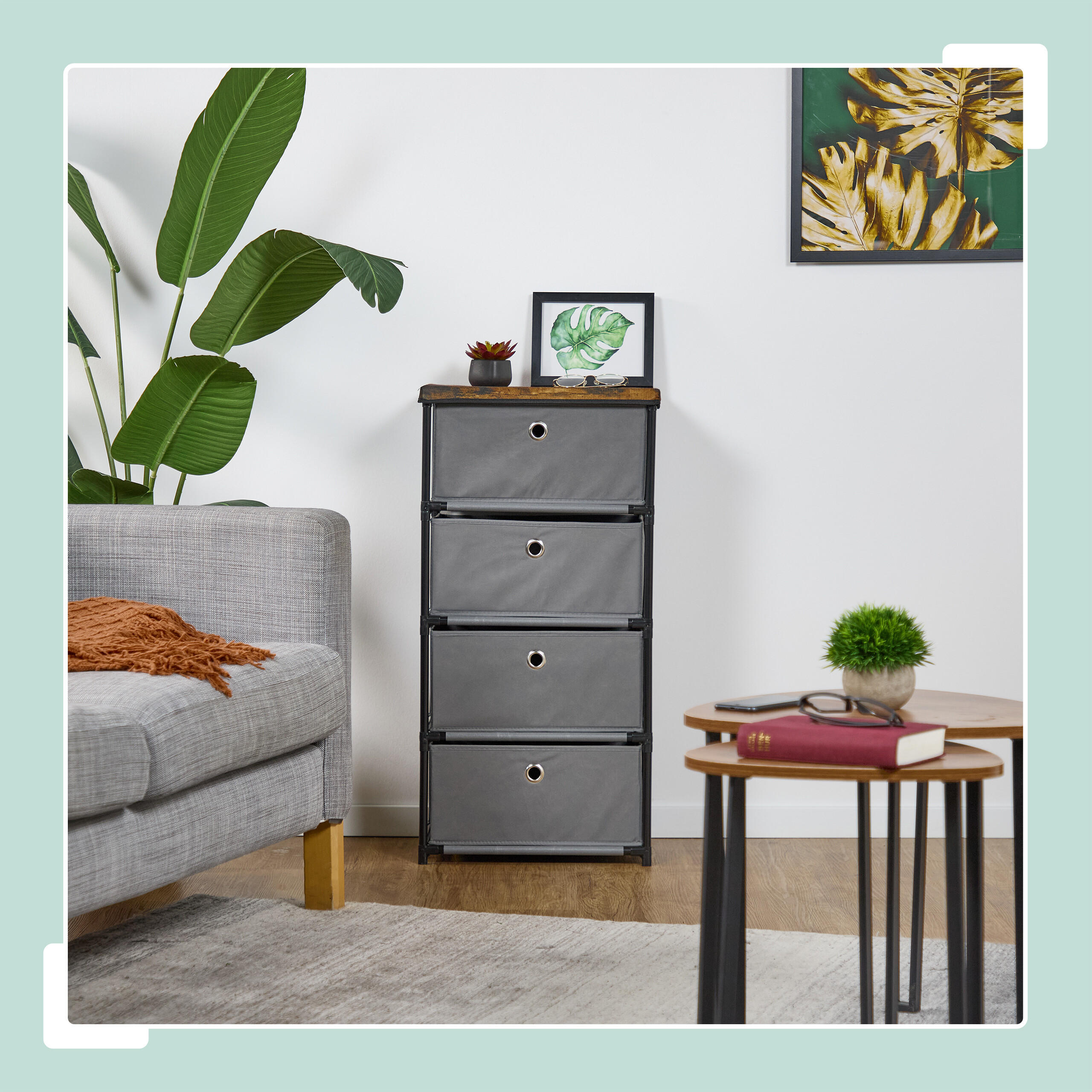 KOMMODE - Multicolor, Holzwerkstoff/Kunststoff (43/85/33cm) - Relaxdays