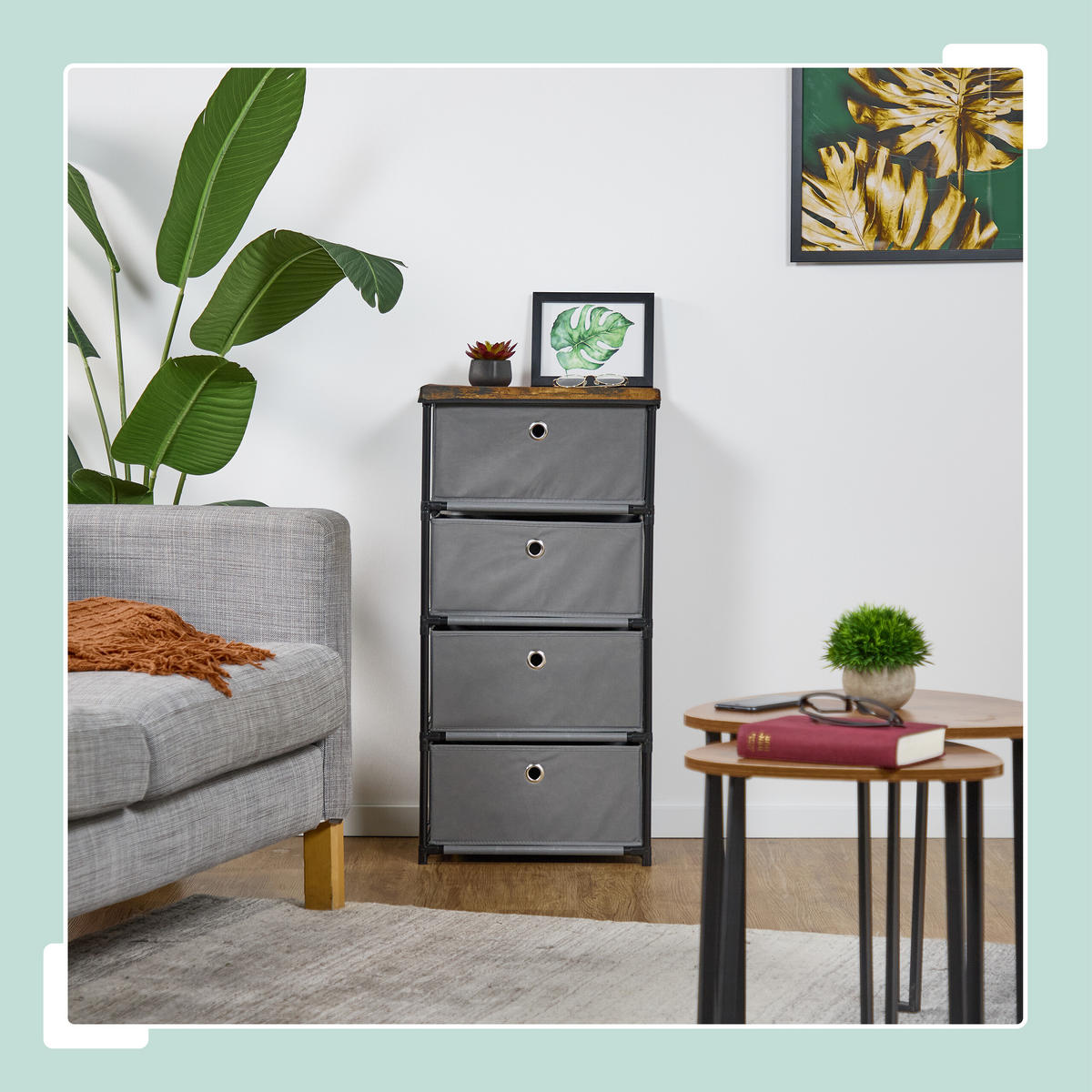 KOMMODE - Multicolor, Holzwerkstoff/Kunststoff (43/85/33cm) - Relaxdays