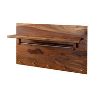 WANDGARDEROBE Sheesham 100x32x62 walnuss gewachst TORONTO #246 - Walnussfarben, Holz (100/62/32cm) - Massivmoebel24