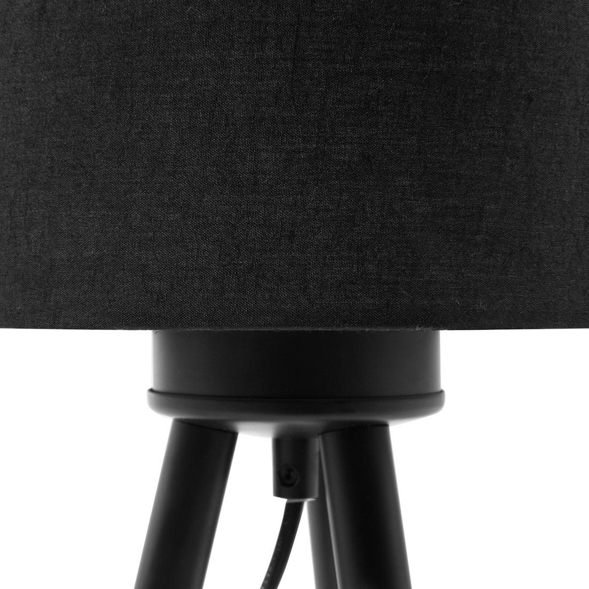 TISCHLAMPE Tobol 22/22/40 cm - Schwarz, Holz (22/22/40cm) - Beliani