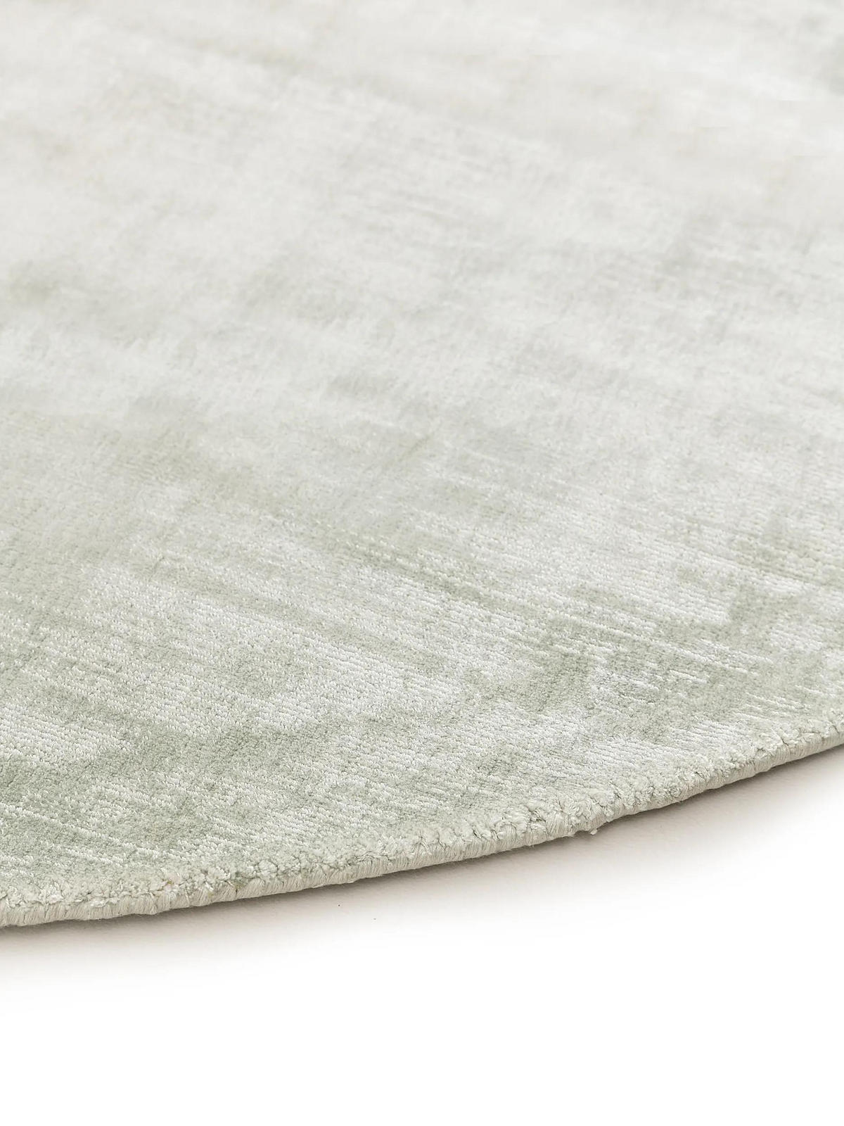 VISKOSETEPPICH rund Nova Mint ø 120 cm rund - Mintgrün, Textil (120/120cm) - benuta Pure