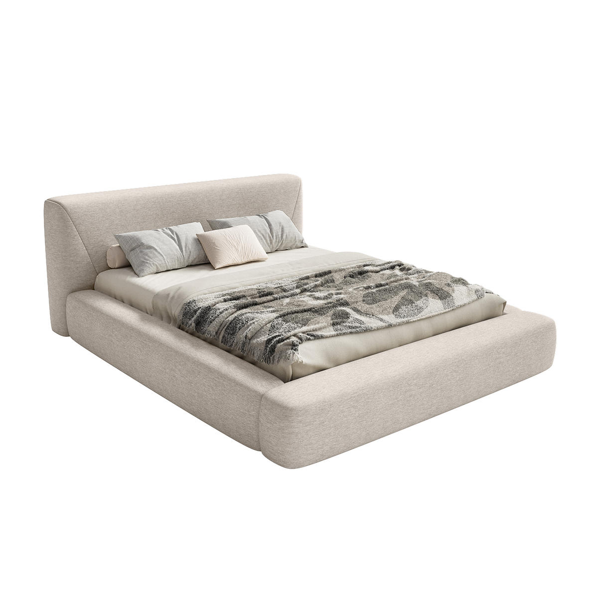 POLSTERBETT Vemmo 160x200 cm, Beige - Beige, Textil (160/200cm) - Fedve