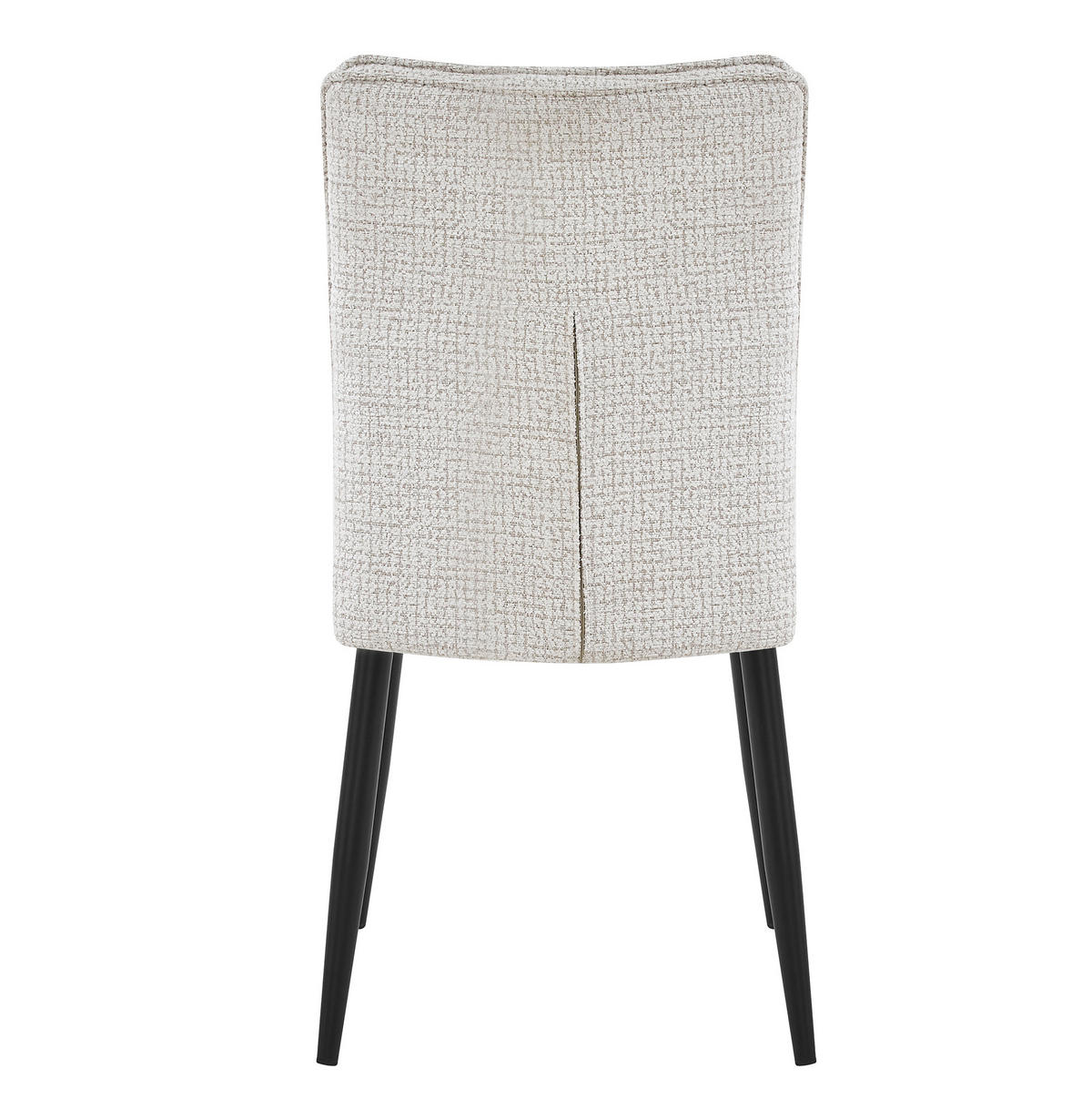 STUHL 2er-Set mit Metallbeinen Chenille Cremeweiß - Weiß, Metall (41/90.5/44cm) - Meubliv