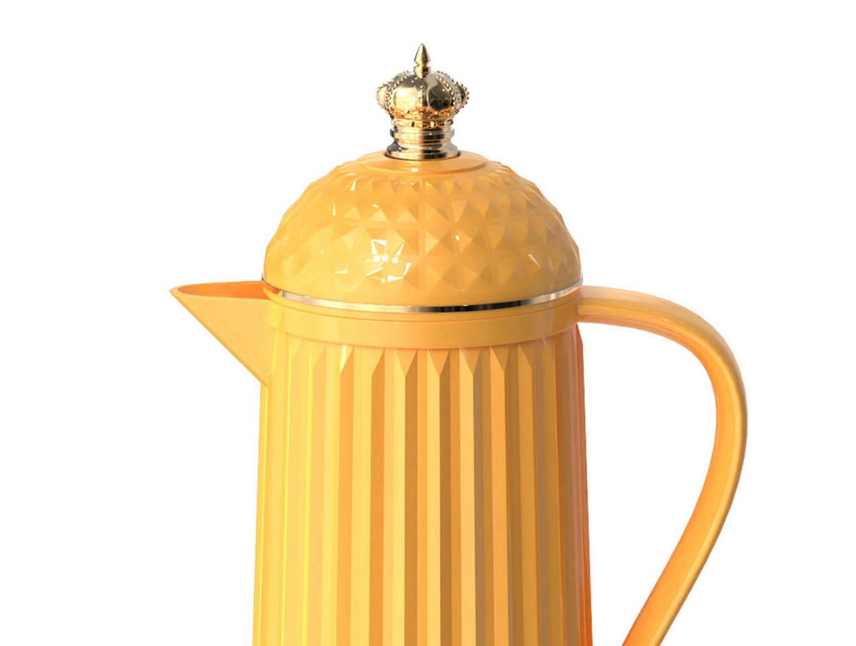 ISOLIERKANNE Crown 18/18/34 cm - Gelb, Kunststoff (1L) - Present Time
