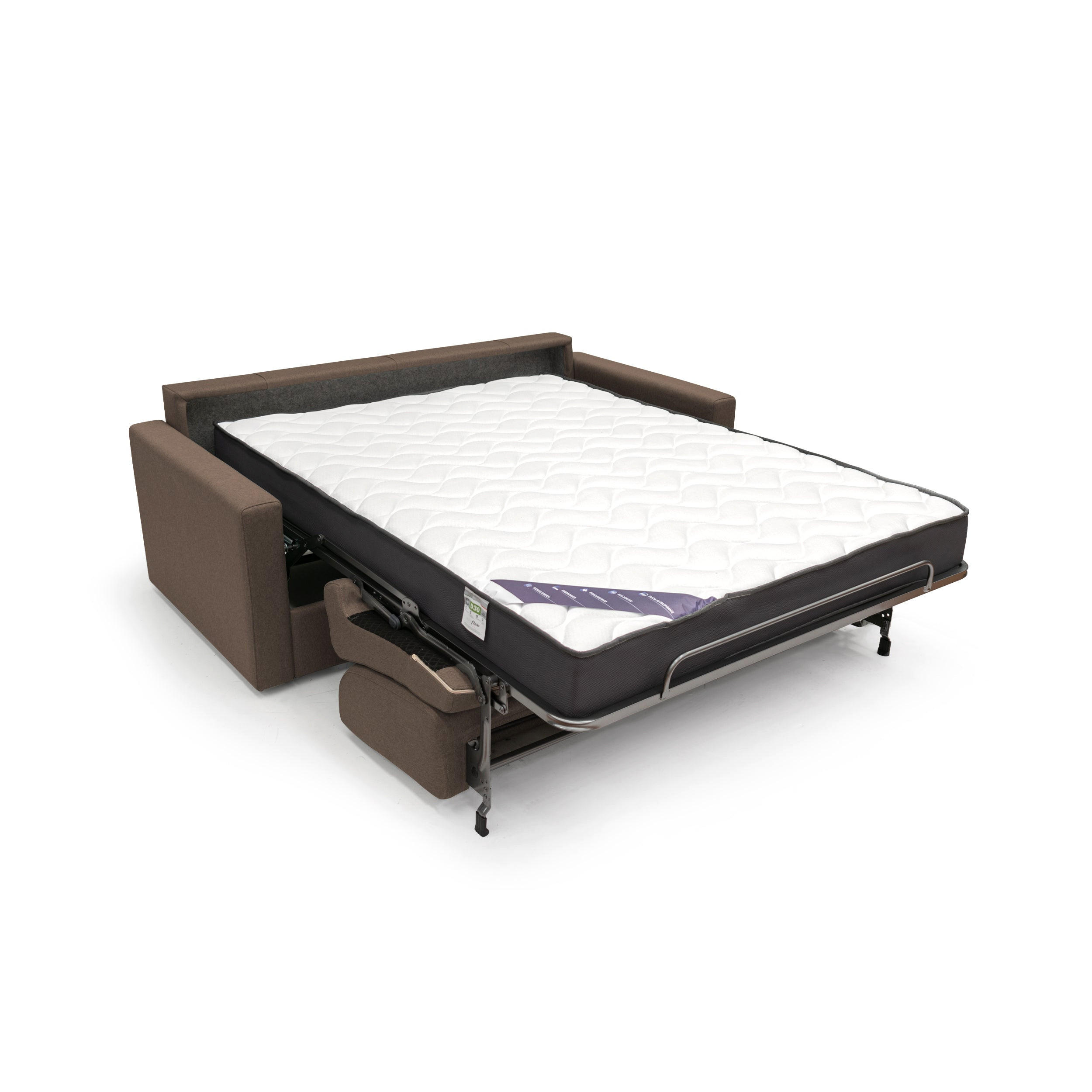 SCHLAFSOFA Chris - Braun, Textil (186/90/96cm) - Divani.store