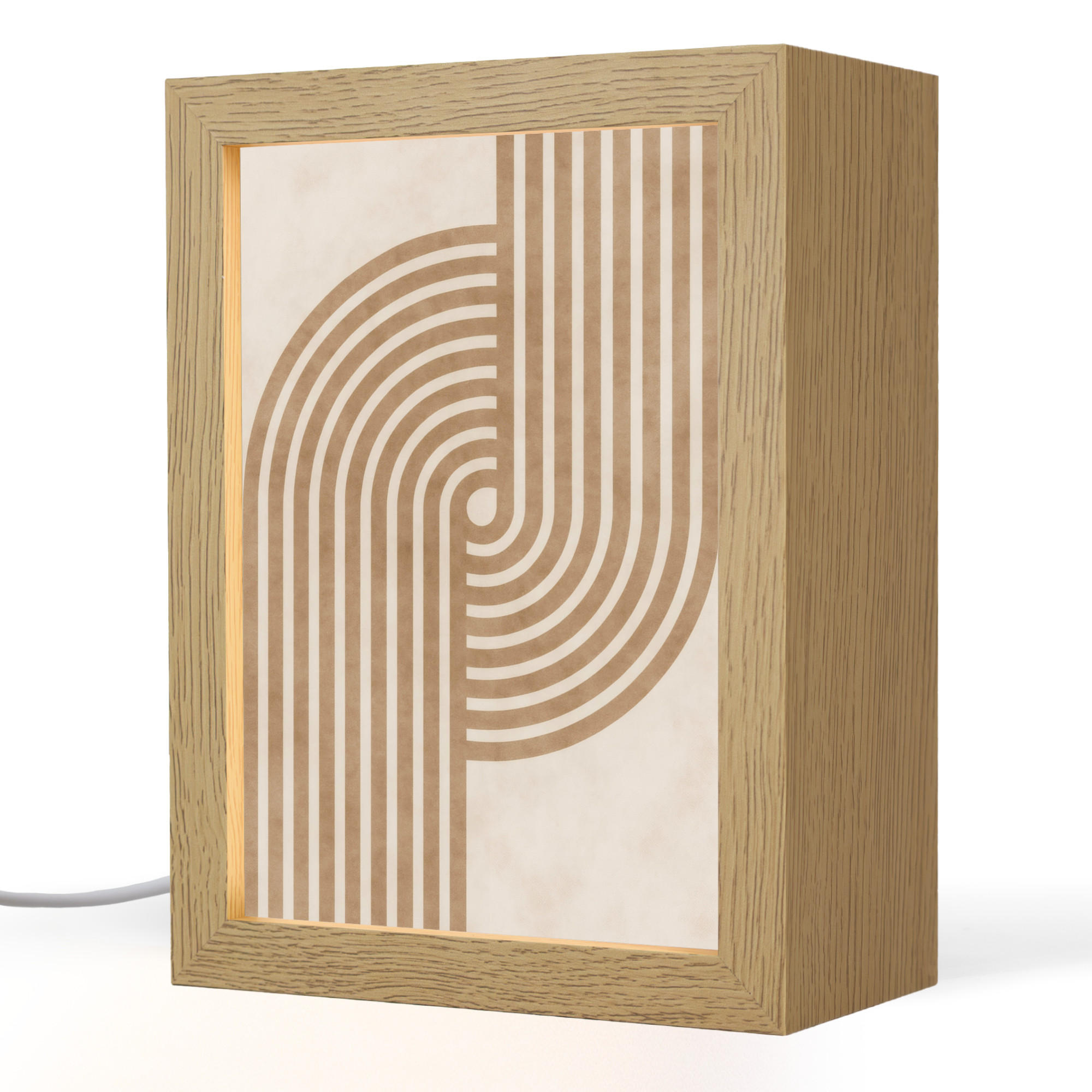 OnlyWow STOLNÍ LAMPA Symetrický ohyb - měděná barva 15x20 cm