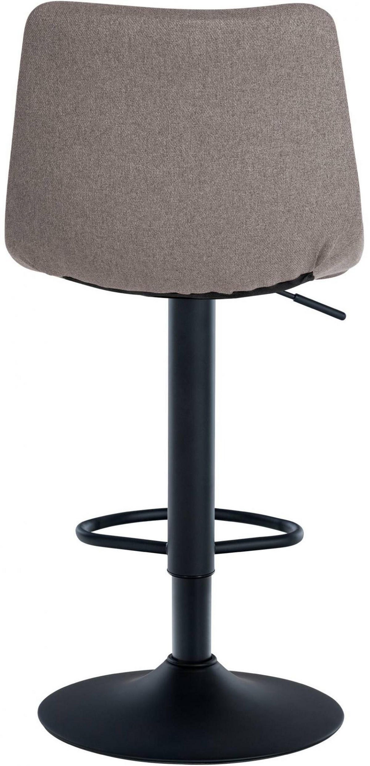 BARHOCKER Stoff grau - Schwarz/Grau, Textil/Metall (43/87/46.5cm) - CLP