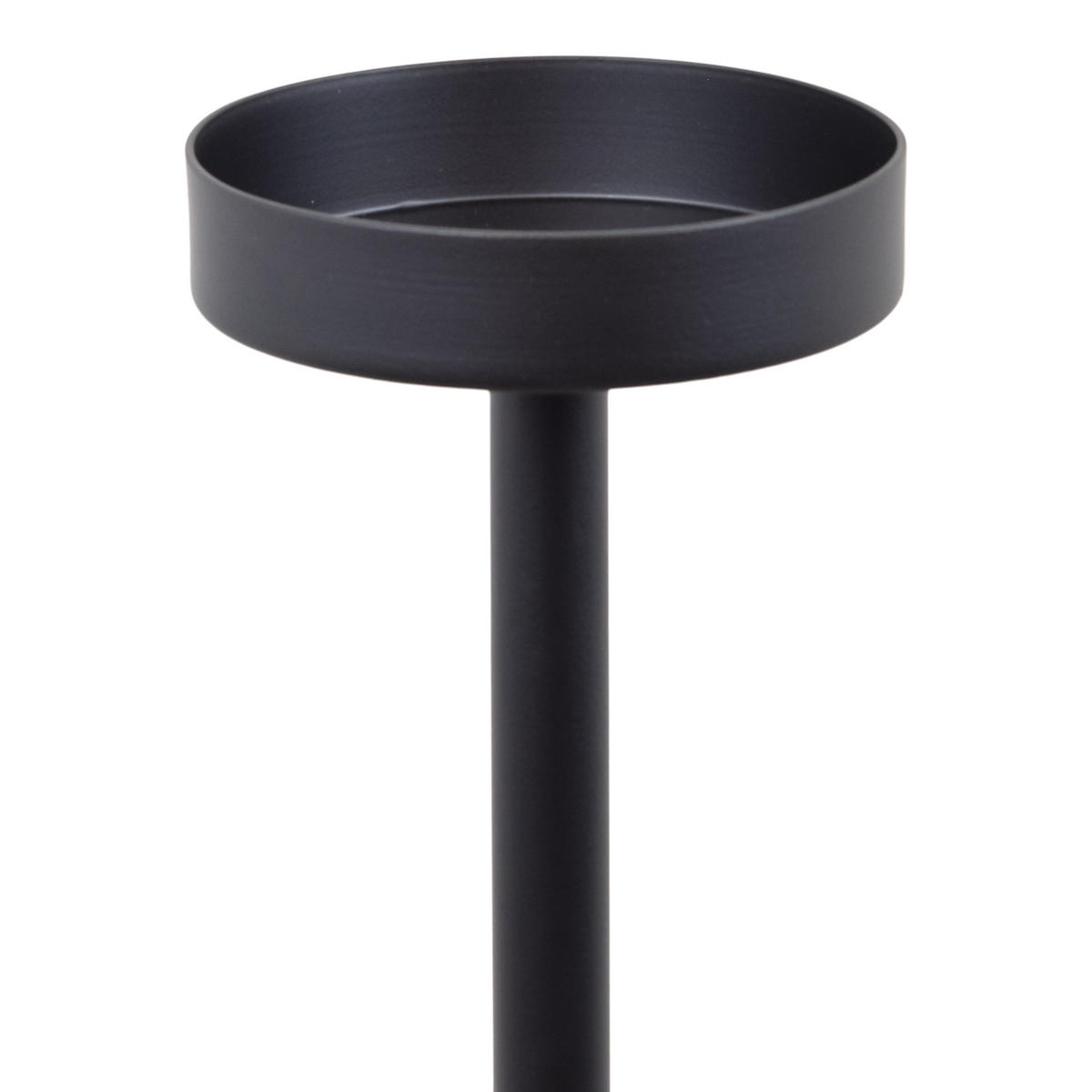 KERZENHALTER Eve rundes 2er-Set Schwarz - Schwarz, Metall (20/100/20cm) - LOFT42