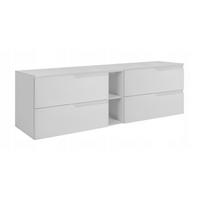 WASCHBECKUNTERSCHRANK MODERN 140 cm mit Arbeitsplatte Farbe: Weiß mit einem Regal Farbe: Weiß - Weiß - Weiß, Holzwerkstoff (140/57/46cm) - Rodan