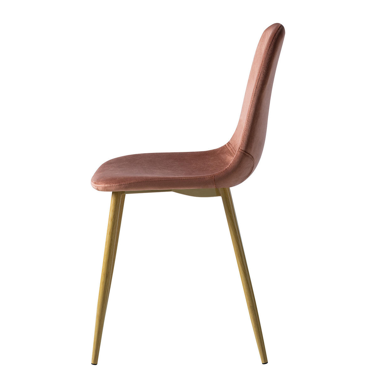 POLSTERSTUHL - Metall / Textil - Rosa, Textil/Metall (44/87/53cm) - home24