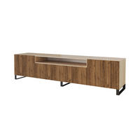 LOWBOARD NOA-2-S 200x53x41 cm - Artisan / Katania - Eiche Wotan/Schwarz, Holzwerkstoff (200/53/41cm) - ALTDECOR