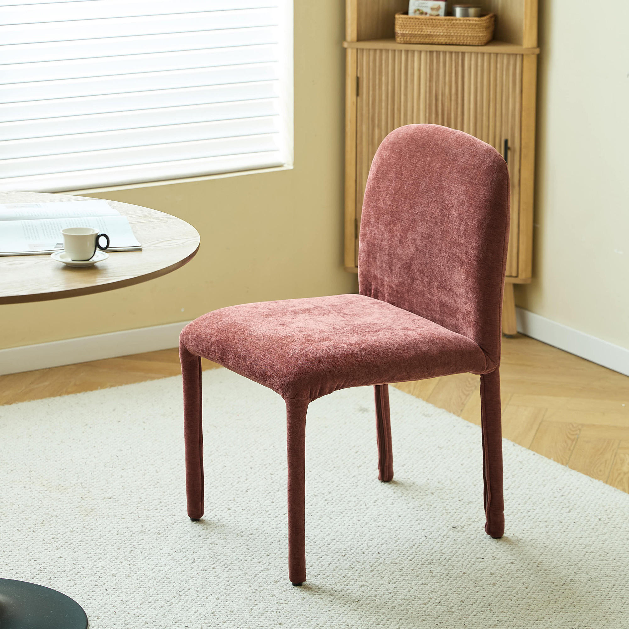 STUHL 2er-Set Stoff Terrakotta - Rot, Textil (49/52/48cm) - Nordlys