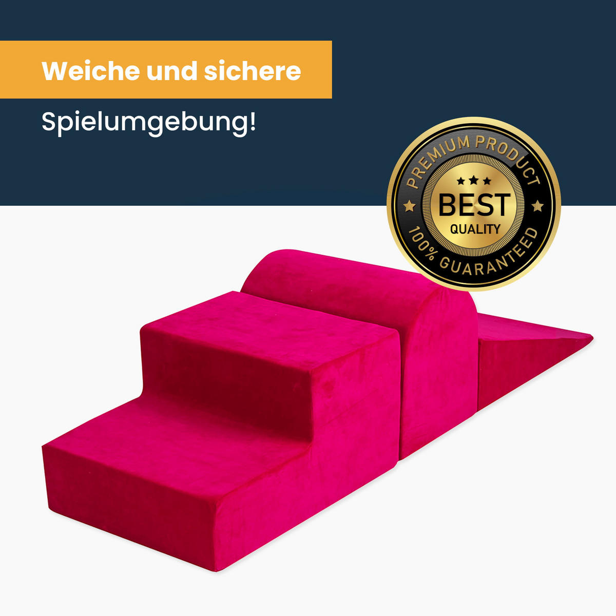 SCHAUMSTOFF-BAUSTEINE für Kinder, Samt, Marsala Rot - Rotbraun, Textil (145/30/145cm) - MeowBaby