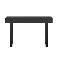 KONSOLENTISCH 120/35,5/76,5 cm schwarz aus MDF mit 2 Schubladen und Steckdosenleiste - Schwarz, Holzwerkstoff (120/35.5/76.5cm) - OKWISH