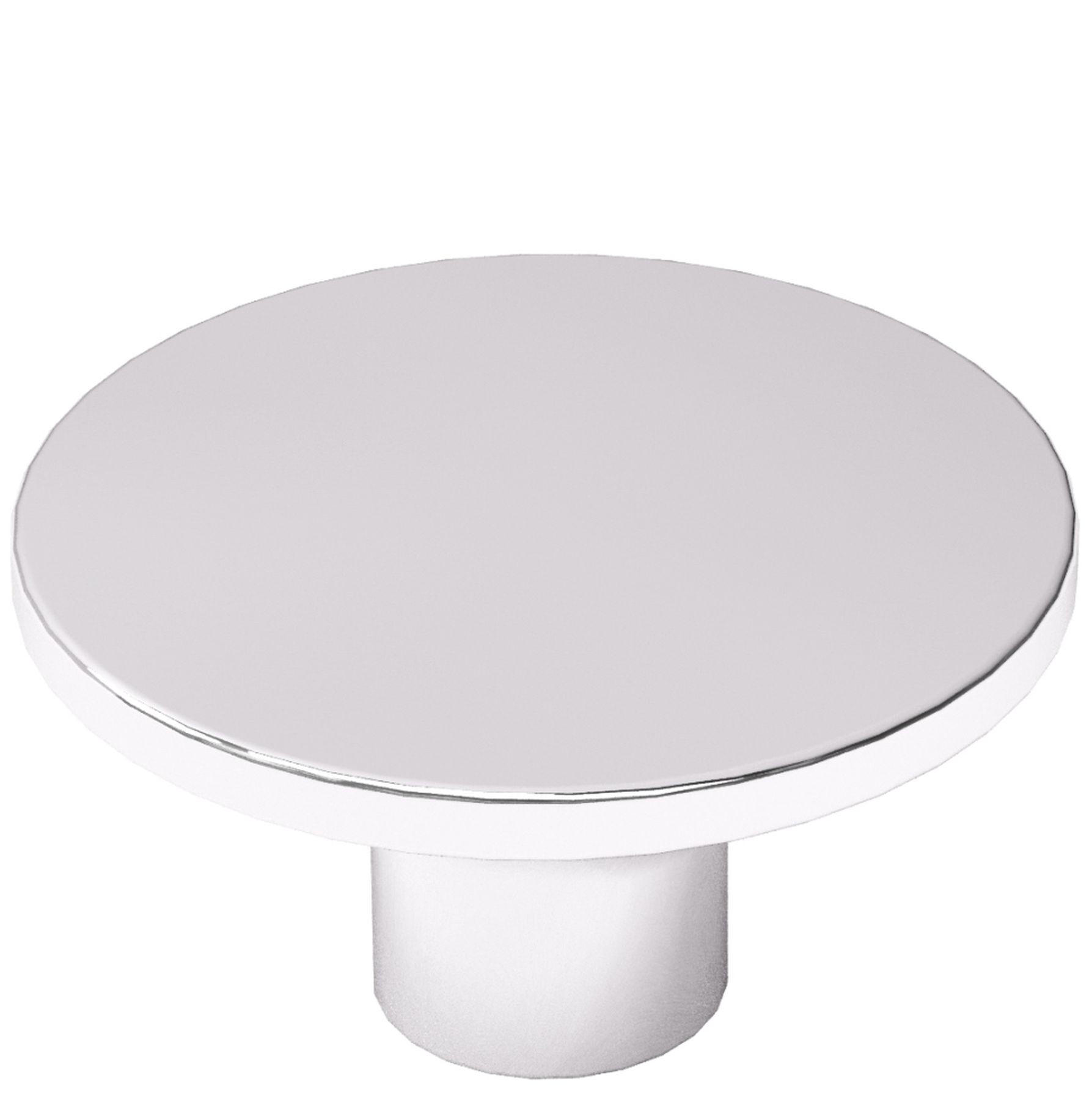 MÖBELKNOPF Chrom glänzend, Schrankknopf Astro Ø 36mm, Knopf modern - Chromfarben, Metall (3.6/1.9/1.9cm) - Livingpoint24