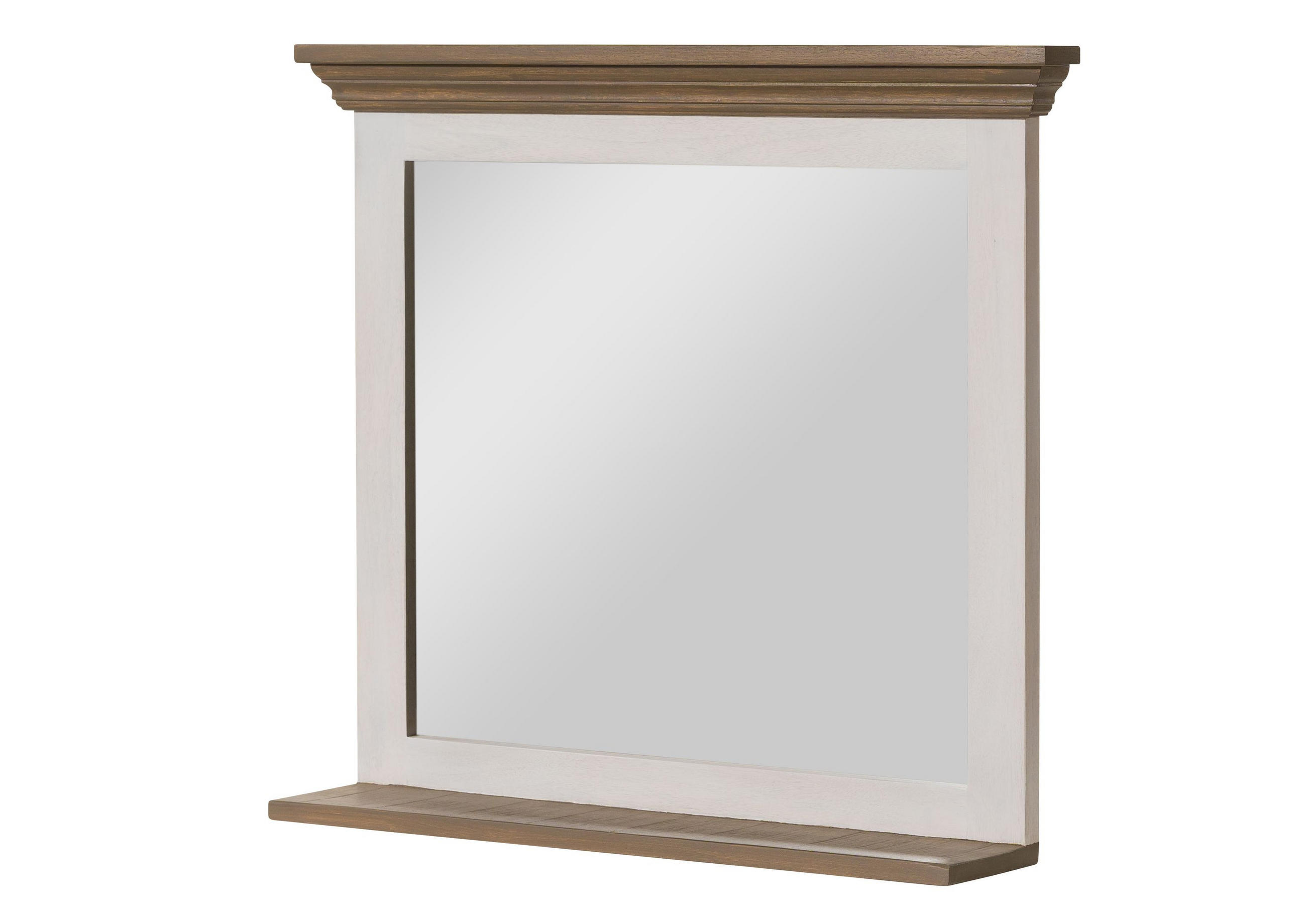 SPIEGEL Mango 70x15x63 weiß lackiert TOULOUSE #134 - Weiß, Holz (70/63/15cm) - Massivmoebel24