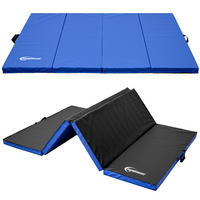 GYMNASTIKMATTE zum Wenden - 180/115/5 cm Faltbare Turnmatte - Blau, Kunststoff (115/180cm) - eyepower