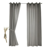 VORHANG 2ER SET BERLIN HxB 175x140cm Hellgrau - Hellgrau, Textil (140/175/175cm) - Gardinenbox