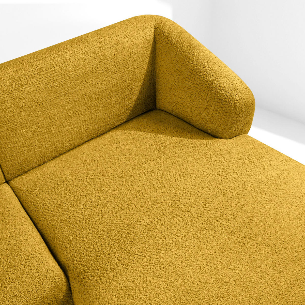 ECKSOFA RECHTS VIRA, Gelb, Chenille - Gelb/Schwarz, Holz/Holzwerkstoff (300/160cm) - KONSIMO®