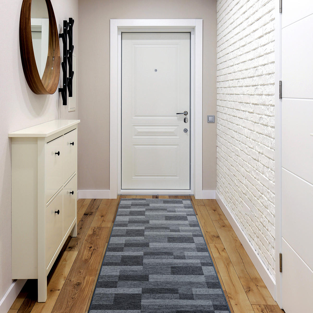 LÄUFER Antirutsch ICONA 120/140 cm - Grau, Textil (120/140cm) - rugsX