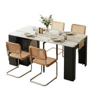 TISCHGRUPPE Esstisch + Esszimmerstühle,Sideboard,Bartisch,Holz,Schwarz - Schwarz, Holz (80/77/149.6cm) - LVHOM