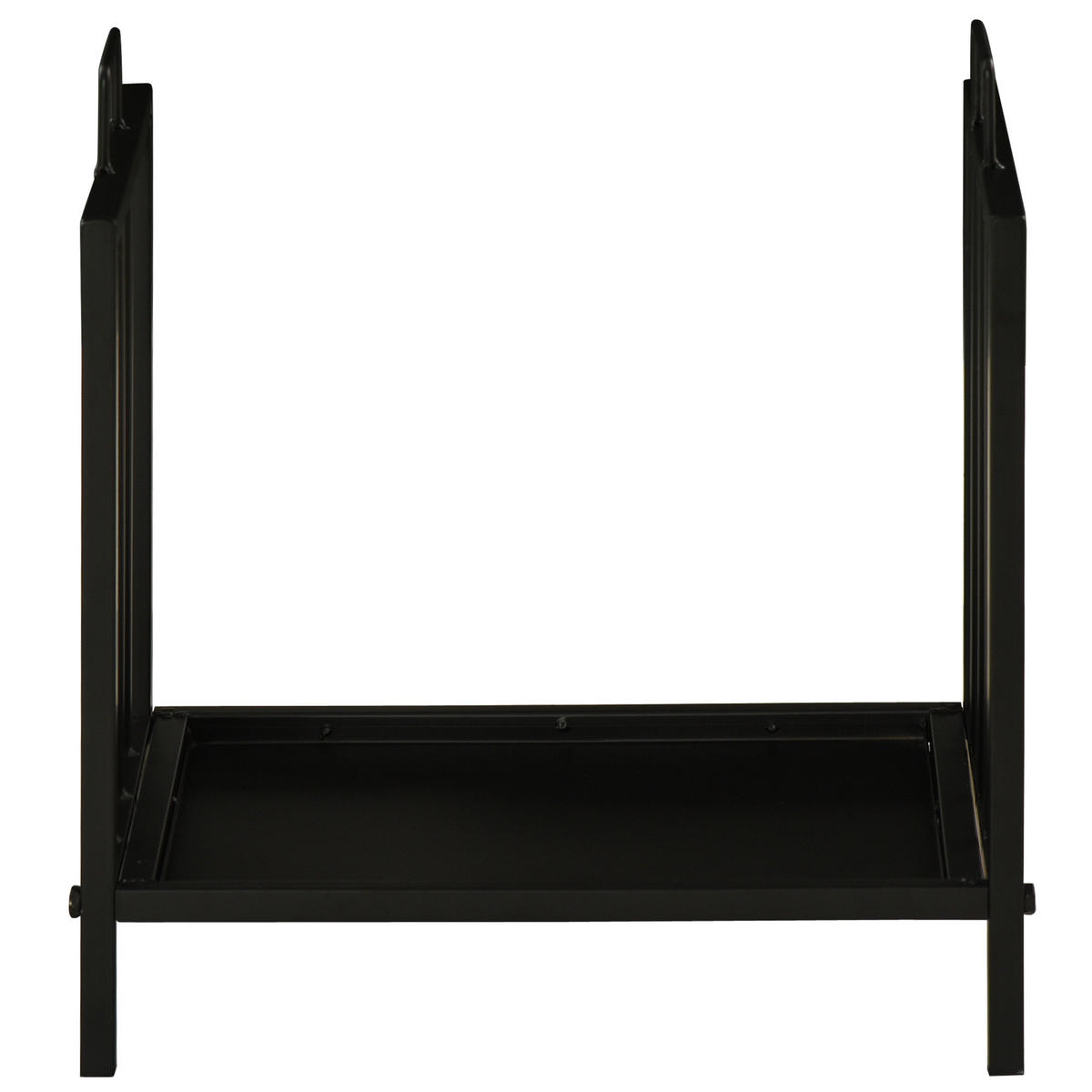 KAMINHOLZSTÄNDER, Metal, Schwarz - Schwarz, Metall (32.5/46/39cm) - Outsunny