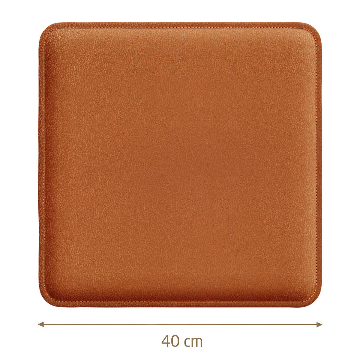 SITZKISSEN zum Wenden Filz und Kunstleder 6er Set - Dunkelgrau/Braun, Textil (40/40/2cm) - Miqio Design