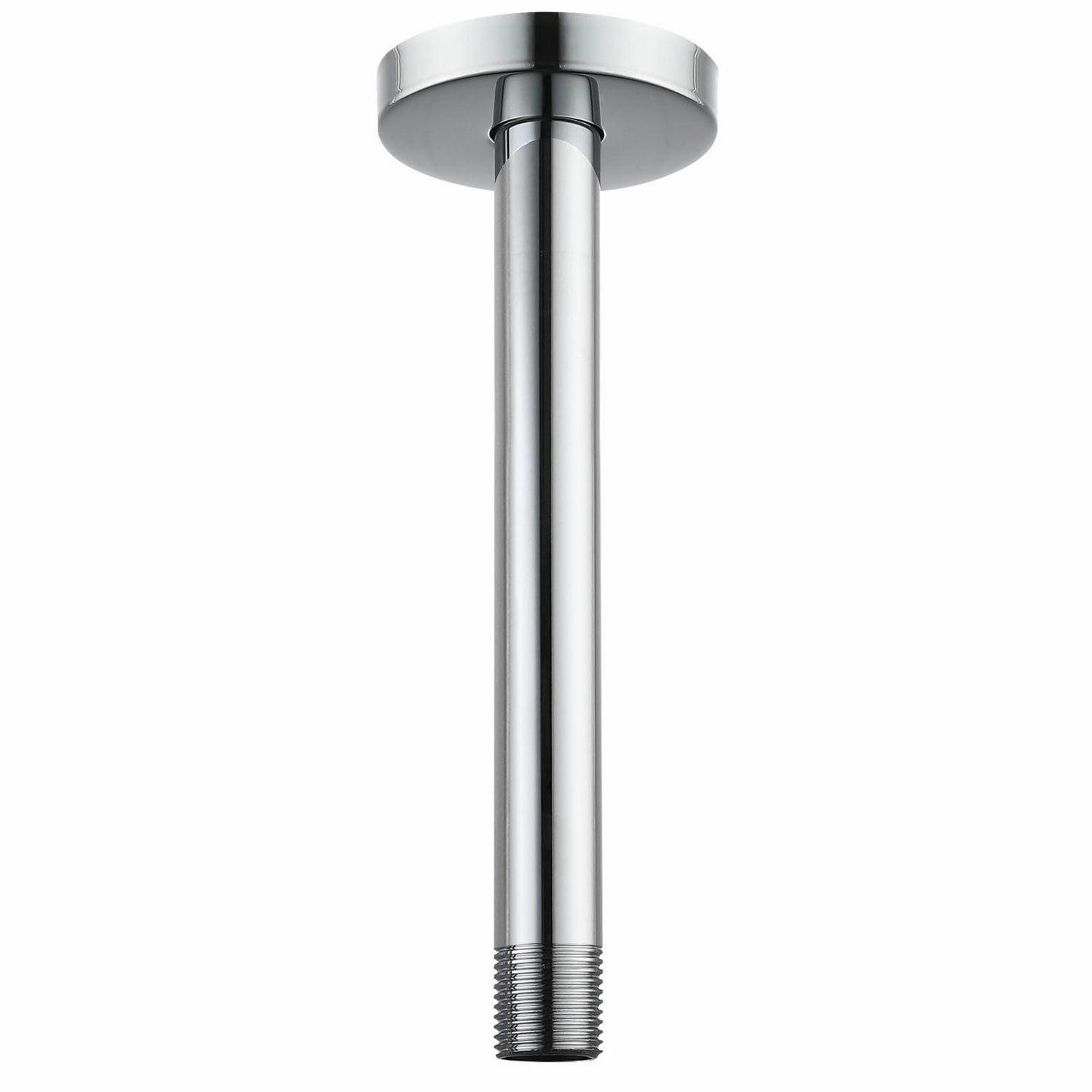 DUSCHARM mit Flansch 25 cm rund - Silberfarben, Metall (5/12.7/25cm)