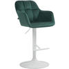 BARHOCKER Samt grün - Weiß/Grün, Textil (57/97/59cm) - CLP
