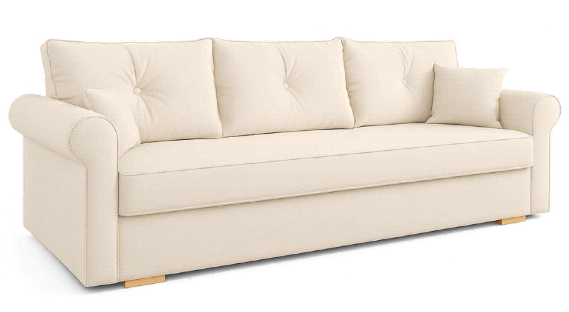 SOFA 3-SITZER Beige TOP Mit Schlaffunktion - Beige, Textil (237/76/85cm) - Sepro Meble