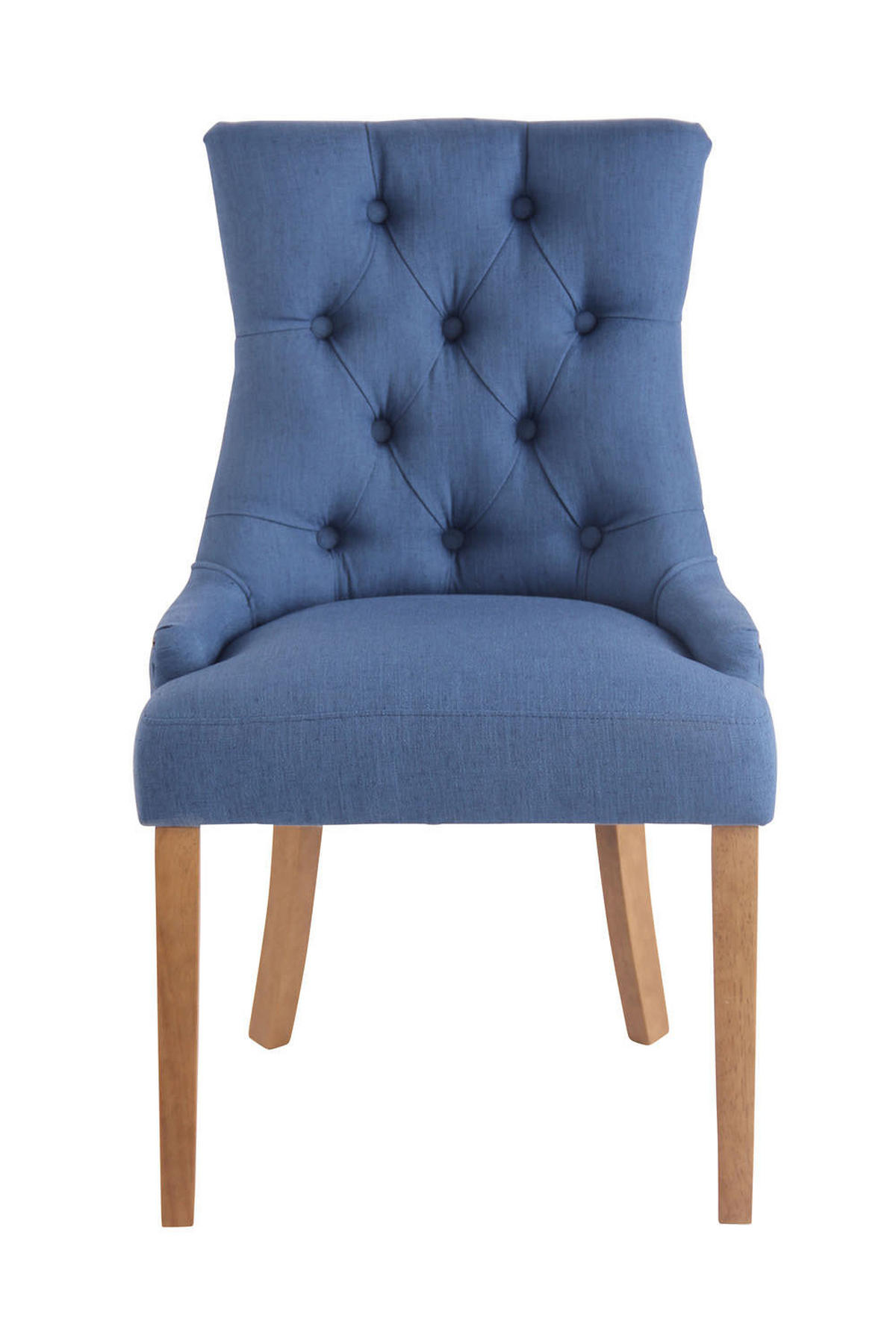 ESSZIMMERSTUHL Aboli Stoff, antik-hell Blau - Blau/Hellbraun, Holz/Textil (55/92/58cm) - TPFLiving
