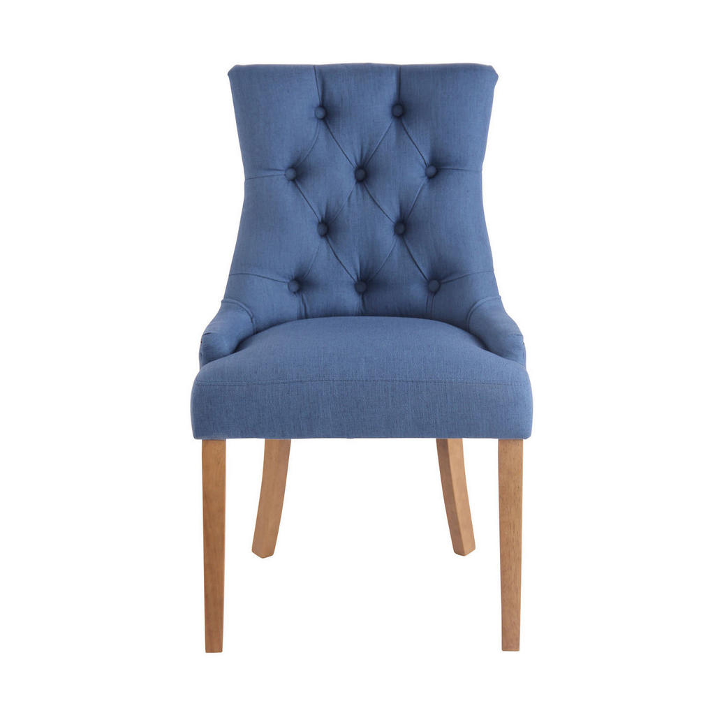 Thumbnail - TPFLiving Esszimmerstuhl, Blau, Textil, 55x92x58 cm, Esszimmer, Stühle, Esszimmerstühle, Vierfußstühle