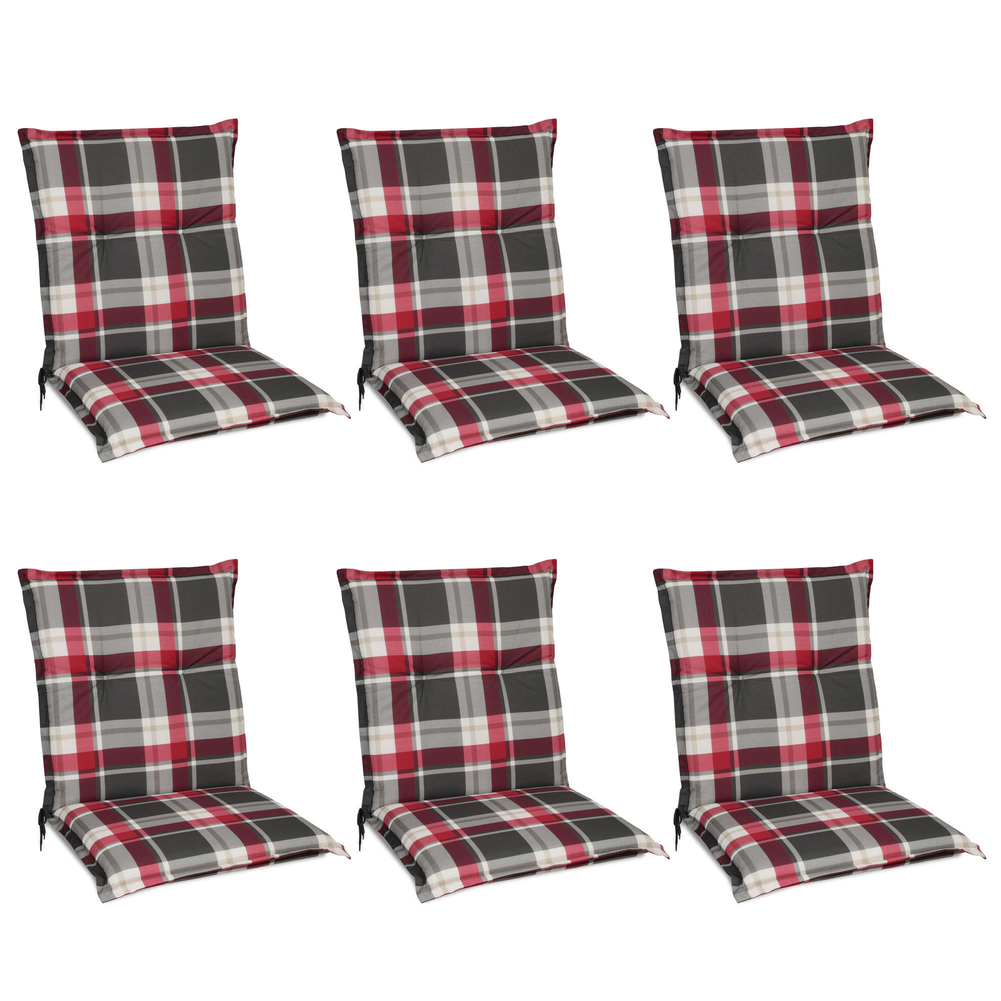 Beautissu Niederlehnerauflage Bordeaux 50x6x100 cm