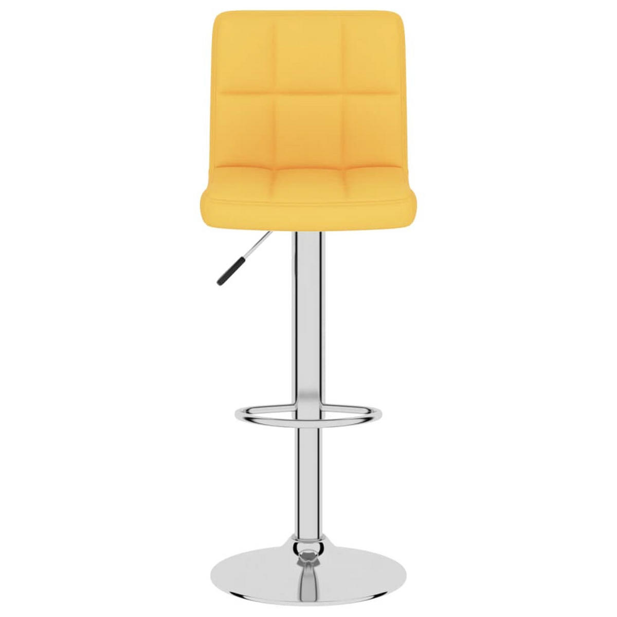 BARHOCKER 2er set Senfgelb Stoff - Gelb/Silberfarben, Textil/Metall (47/111/40cm) - vidaXL