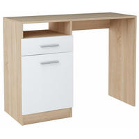 SCHREIBTISCH Bodo DSP Sonoma Eiche-Weiß 100/50/75 cm - Weiß/Sonoma Eiche, Holzwerkstoff (50/100/75cm) - Matkam Möbel