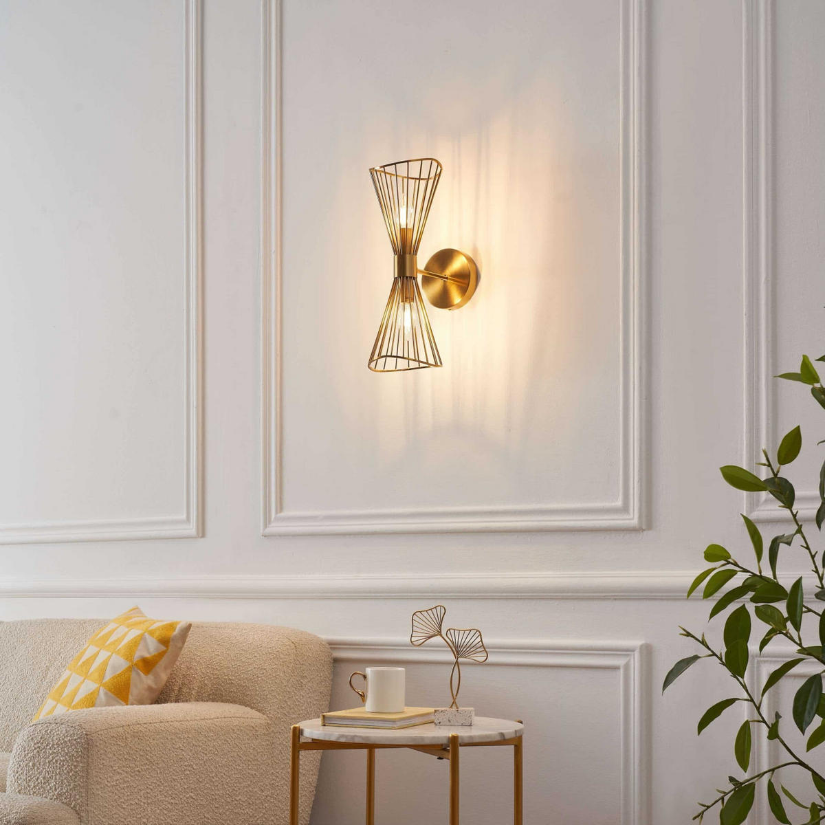 WANDLEUCHTE Talyra, Gold, 41cm - Goldfarben, Metall (14/41/17.5cm) - KOSILUM