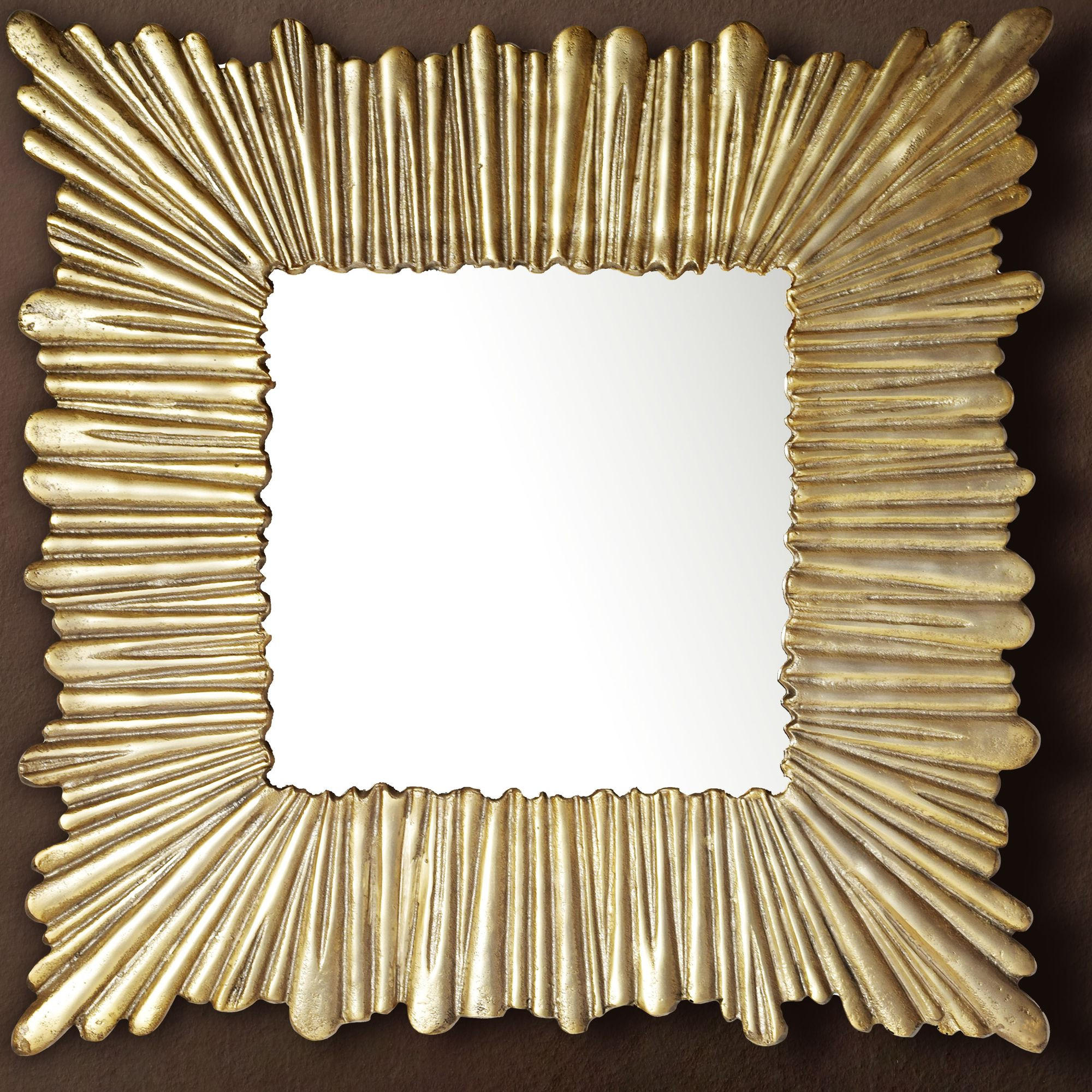 WANDSPIEGEL Quadrat Metall Gold 75x75 cm Moderner Rahmen - Goldfarben, Glas (75/75/3cm) - KADIMA DESIGN